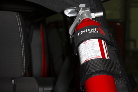 Fishbone Offroad Padded Roll Bar Black Fire Extinguisher Holder thumbnail 7