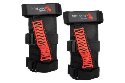 Fishbone Offroad Paracord Grab Handles w/Three Straps Red thumbnail 1