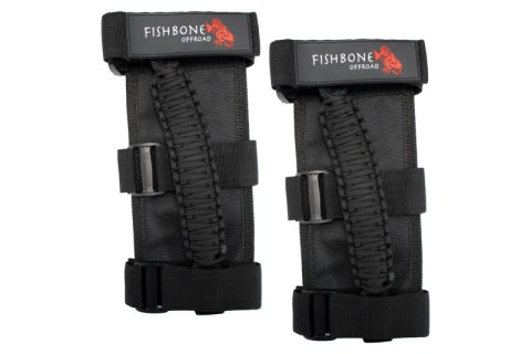 Fishbone Offroad Paracord Grab Handles w/Three Straps - Black thumbnail 1