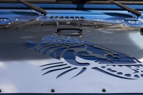 Fishbone Offroad 97-02 Jeep Wrangler TJ Hood Louver Raw Unpainted thumbnail 4