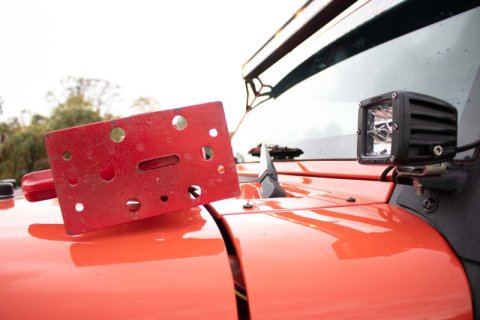 Fishbone Offroad Hood Mounted Hi-Lift Jack Mount JK/JL/JT thumbnail 3