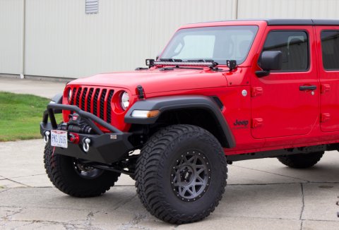 Fishbone Offroad 2018+ Jeep Wrangler JL - Black Aluminum Hawse Fairlead License Plate Mount thumbnail 3