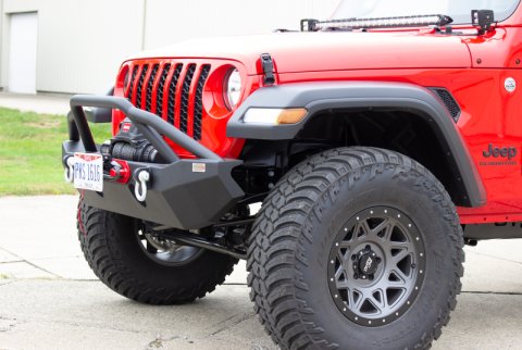 Fishbone Offroad 2018+ Jeep Wrangler JL - Black Aluminum Hawse Fairlead License Plate Mount thumbnail 8