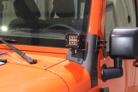 Fishbone Offroad 07-18 Jeep Wrangler JK Windshield Light Bracket thumbnail 4