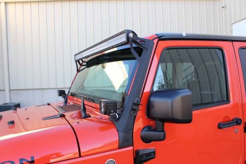 Fishbone Offroad 07-18 Jeep Wrangler JK 52In Light Bar Bracket thumbnail 6