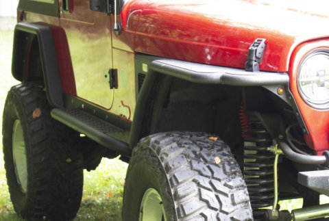 Fishbone Offroad Jeep LJ Rock Slider W/Tube Step - Black Powdercoat thumbnail 4