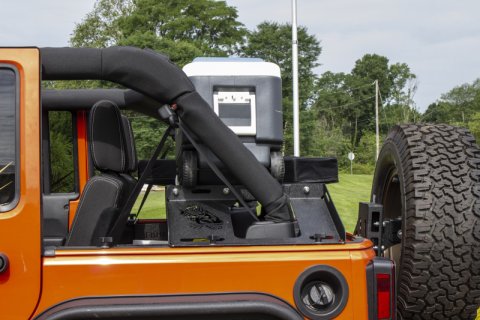Fishbone Offroad 07-18 Jeep Wrangler JK 4 Door Fishbone Offroad Interior Storage Rack thumbnail 5