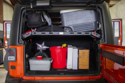 Fishbone Offroad 07-18 Jeep Wrangler JK 4 Door Fishbone Offroad Interior Storage Rack thumbnail 9