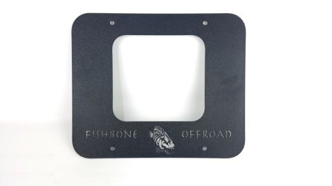 Fishbone Offroad 97-06 Jeep Wrangler TJ Tailgate Plate - Black Textured Powdercoat Aluminum thumbnail 1