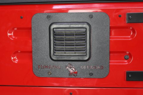 Fishbone Offroad 97-06 Jeep Wrangler TJ Tailgate Plate - Black Textured Powdercoat Aluminum thumbnail 2