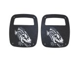 Fishbone Offroad Jeep Wrangler CJ YJ TJ Tail Light Covers - Black Textured Powdercoat thumbnail 1