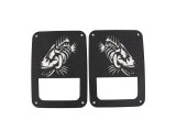 Fishbone Offroad 07-18 Jeep Wrangler JK - Black Textured Powdercoat Tail Light Covers thumbnail 1