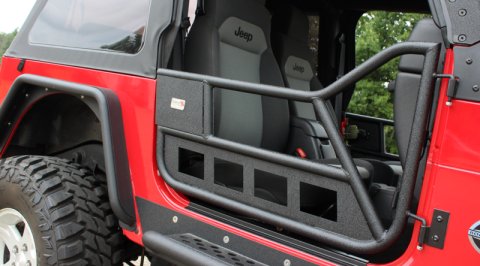 Fishbone Offroad 97-06 Jeep Wrangler TJ Front Tube Doors - Black Textured Powdercoat Steel thumbnail 7