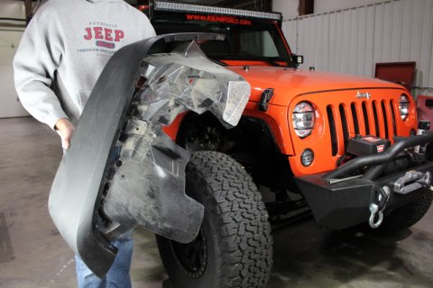 Fishbone Offroad 07-18 Jeep Wrangler Front/Rear Tube Fenders - Aluminum Blk Txtrd Pwdrcoat(Set Of 4) thumbnail 8