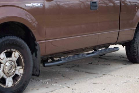 Fishbone Offroad 09-14 Ford F150 Extended Super Cab Oval Side Steps - Black Textured thumbnail 6