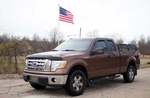 Fishbone Offroad 09-14 Ford F150 Extended Super Cab Oval Side Steps - Black Textured thumbnail 7