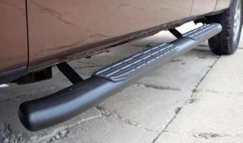 Fishbone Offroad 09-14 Ford F150 Extended Super Cab Oval Side Steps - Black Textured thumbnail 8