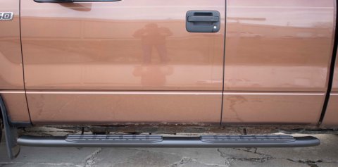 Fishbone Offroad 09-14 Ford F150 Extended Super Cab Oval Side Steps - Black Textured thumbnail 9