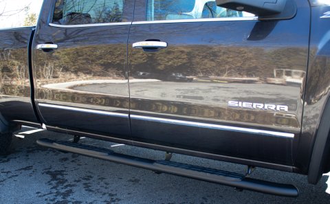 Fishbone Offroad 07-18 Chevrolet Silverado 1500/2500/3500 Crew Cab Oval Side Steps - Black Textured thumbnail 5