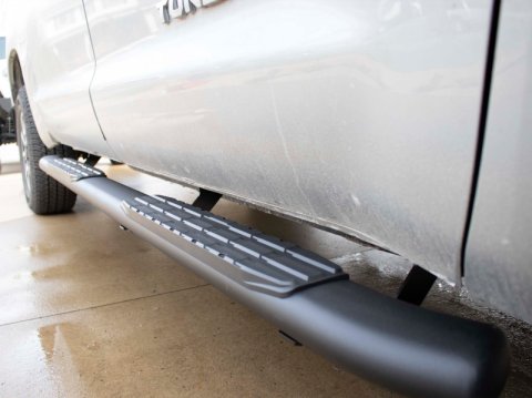 Fishbone Offroad 07-21 Toyota Tundra Double Cab Oval Side Steps - Black Textured thumbnail 2