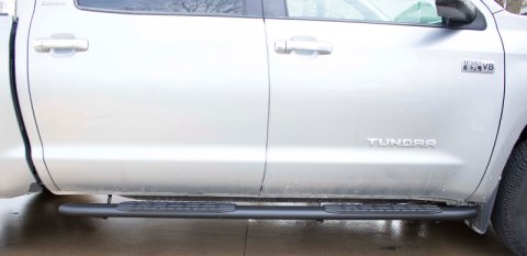 Fishbone Offroad 07-21 Toyota Tundra Double Cab Oval Side Steps - Black Textured thumbnail 9