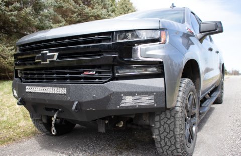 Fishbone Offroad 19-21 Chevrolet Silverado 1500 Rockfish Front Bumper - Black Texture thumbnail 9