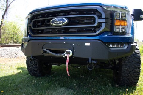 Fishbone Offroad 2021+ F150 Pelican Winch Plate Only (Fits FB22366) - Black Texture thumbnail 3