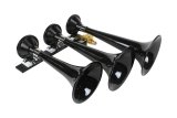 Kleinn Black Triple Horn/ 15In/13In/11In - High Impact ABS Trumpet/ Zinc Alloy Base thumbnail 5