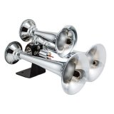 Kleinn Chrome Triple Horn/ 13.5In/11.75In/8.5In- Chrome-Plated High Impact ABS thumbnail 2