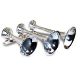 Kleinn Chrome Triple Horn/ 14.75In/ 13In/9.5In - Chrome-Plated Spun Copper thumbnail 3