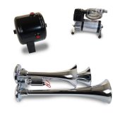 Kleinn Triple Chrome Horn Kit w/ 130 PSI Air Compressor / 1.0 gal Air Tank thumbnail 2