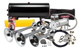 Kleinn Triple Chrome Horn Kit w/150 PSI Waterproof 3.0 gal Air Tank thumbnail 1