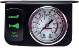 Kleinn Panel Mounted 160 PSI Gauge w/ an Illuminated GREEN Momentary Rocker Switch thumbnail 1