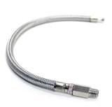 Kleinn 18In Stainless Steel Braided Leader Hose w/ Check Valve-1/8In M NPT Inlet/ 1/4In M NPT Outlet thumbnail 1