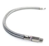 Kleinn 18In Stainless Steel Braided Leader Hose w/ Check Valve-1/8In M NPT Inlet/ 1/4In M NPT Outlet thumbnail 4