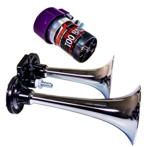 Kleinn Chrome Direct Drive Dual Horn/ 6.5In/4.5In - Chrome-Plated Zinc Alloy thumbnail 2