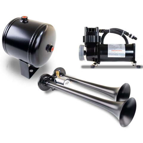 Kleinn Dual Black Horn Kit w/ 150 PSI Waterproof 0.5 gal Air Tank thumbnail 7