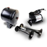 Kleinn Dual Chrome Horn Kit w/ 120 PSI Air Compressor / 0.5 gal Air Tank thumbnail 3