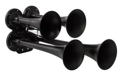 Kleinn Black Quad Horn/ 12.5In/10In/7.5In/6In - XCR2.0 Coated Zinc Alloy thumbnail 1