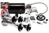 Kleinn Chrome Quad Horn Kit w/ 130 PSI Air Compressor / 1.0 gal Air Tank thumbnail 1