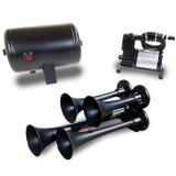Kleinn Quad Black Horn Kit w/ 130 PSI Air Compressor / 1.0 gal Air Tank thumbnail 2