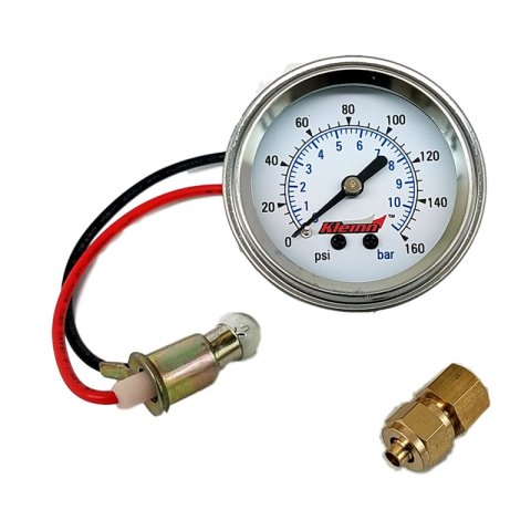 Kleinn Panel Mount/ Illuminated/ 160 PSI Single Needle Air Pressure Gauge thumbnail 2