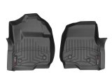 WeatherTech 2017+ Ford F-250/F-350/F-45-/F-550 Vinyl Front FloorLiner - Black (Super Cab-Suber Crew) thumbnail 1