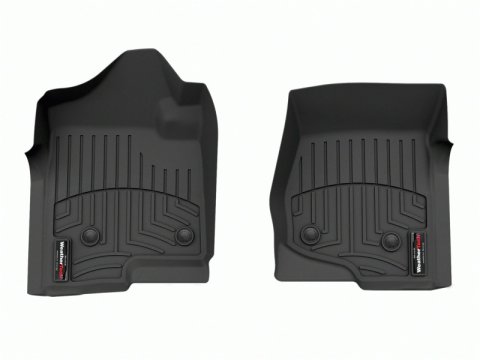 WeatherTech 08-14 Chevrolet Silverado 2500/3500 Crew/Extended Cab Vinyl Front FloorLiner - Black thumbnail 1
