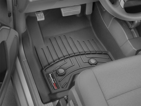 WeatherTech 08-14 Chevrolet Silverado 2500/3500 Crew/Extended Cab Vinyl Front FloorLiner - Black thumbnail 4