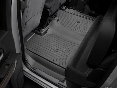 WeatherTech 19-23 Chevrolet Silverado 1500 Crew Cab (1st Row Bench Seats) Rear FloorLiner - Black thumbnail 2