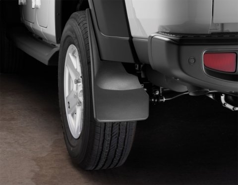 WeatherTech 2020+ Jeep Gladiator Overland/Sport No Drill Mudflaps - Black thumbnail 2