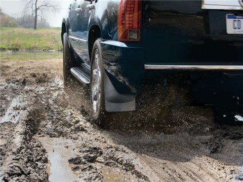 WeatherTech 99-07 Ford F-Series Super Duty No Drill Mudflaps - Black thumbnail 1