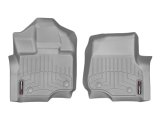 WeatherTech 2015+ Ford F-150 (Fits SuperCrew and SuperCab Dual Floor Posts) Front FloorLiner - Grey thumbnail 4