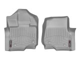 WeatherTech 2015+ Ford F-150 (Fits SuperCrew and SuperCab Dual Floor Posts) Front FloorLiner - Grey thumbnail 5
